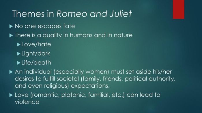 Duality in romeo and juliet