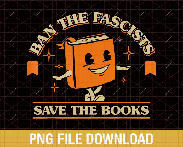 Ban the fascists save the books svg