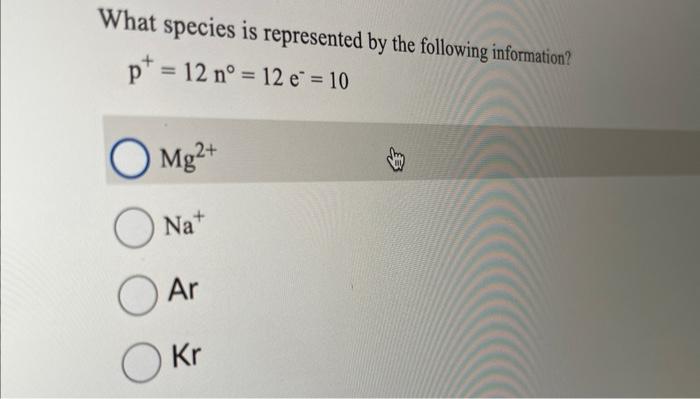 What species is represented by the following information