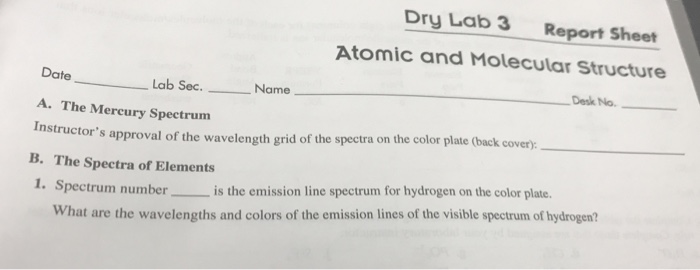 Dry lab 3 atomic and molecular structure report sheet answers